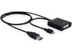 Adaptor MHL tata si USB-A mama la DVI 24+1 mama - 65337 foto