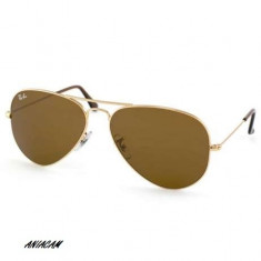 Ochelari Ray Ban 3025 model AVIATOR cu lentila MARO si rama AURIE foto