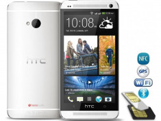 HTC ONE DUAL SIM 802W 32GB SILVER/ALB NOI SIGILATE LIBERE GARANTIE 24 LUNI SUPER PRET foto