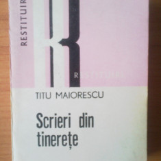 d3 Scrieri Din Tinerete - Titu Maiorescu