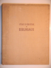 STUDII SI CERCETARI DE BIBLIOLOGIE - Colectiv de autori nr.2/1957 foto