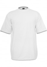 Tricou Urban Classics Tall Tee Contrast Alb/Gri foto