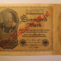 1000 Mark 1922 Germania , supratipar 1 Miliard marci