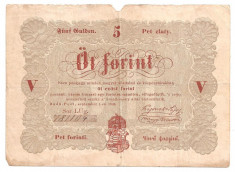 UNGARIA 5 forint gulden 1848 U foto