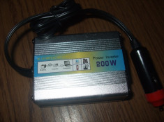 invertor auto 12v DC 220v AC convertor 200W foto