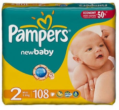 Scutece Pampers New Baby 2 Mini 108 bucati foto