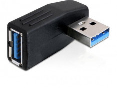 Adaptor USB 3.0 tata-mama in unghi de 90 de grade orizontal - 65341 foto