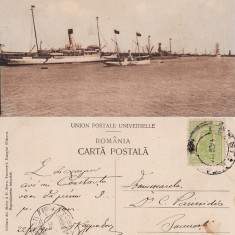 Constanta- Vedere din port - vapoare- rara