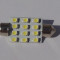 Bec auto tip led pt plafoniera sau la numar in spate cu 12 smd-uri tip 3528