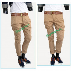 Pantaloni ZARA MAN CREM eleganti casual - pantaloni conici - POZE REALE - cod produs 2457 foto