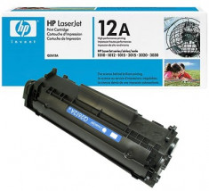 Cartus original REINCARCAT HP12A (Q2612A), cilindru imagine schimbat, toner de calitate foto