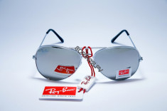 Ochelari De Soare Ray Ban Aviator +Cadou Saculet Si Laveta foto