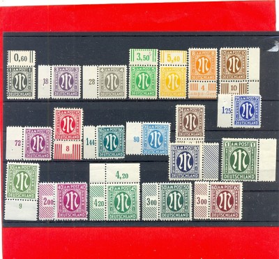 ST-129=GERMANIA-1945-Zona Americana si Britanica,Serie de 20 timbre MNH foto