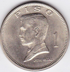 Filipine Philippines 1 PISO 1974 moneda URIASA 35 mm a.UNC/UNC (2) foto