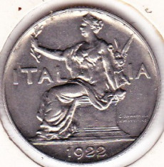 Italia 1 LIRA 1922 a.UNC/UNC foto