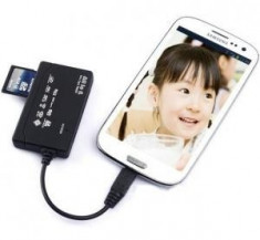 Cititor de carduri pentru mobil OTG S-MCR517 M2, MS Duo, Micro SD, SD / OTG mobile card reader microUSB foto