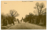 1885 - BUZAU, B-dul Bratianu, statue - old postcard - unused, Necirculata, Printata