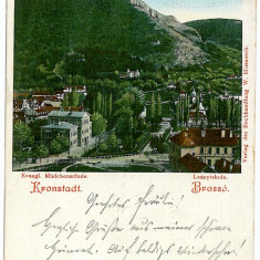 413 - BRASOV, Panorama, Litho, Romania - old postcard - used - 1902