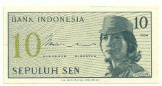 INDONESIA INDONEZIA 10 SEN 1964 UNC [1] P-92a foto