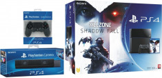 Playstation 4, noi/sigilate, 2 controllere, camera, dual charger, KillZone Shadow foto