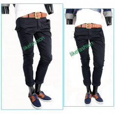 Pantaloni ZARA MAN BLEUMARIN eleganti casual - pantaloni conici - POZE REALE - cod produs 2460 foto