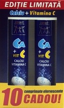 Calciu + Vitamina C 20 tb efervescete + 1 tub cadou foto