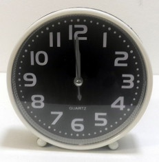 Ceas quartz de masa / perete vintage cu alarma, culoare negru Model 002 foto