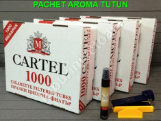 PACHET AVANTAJ AROMA 8 - Tuburi CARTEL (4 x 1000) + INJECTOR tutun + Aroma SMOKS 30ml la alegere foto