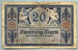 344 BANCNOTA - GERMANIA - 20 MARK - anul 1915 -SERIA 7182157 -starea care se vede