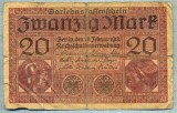 375 BANCNOTA - GERMANIA - 20 MARK - anul 1918 -SERIA 2227949 -starea care se vede