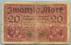 377 BANCNOTA - GERMANIA - 20 MARK - anul 1918 -SERIA 3531307 -starea care se vede