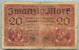 377 BANCNOTA - GERMANIA - 20 MARK - anul 1918 -SERIA 3531307 -starea care se vede