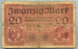 380 BANCNOTA - GERMANIA - 20 MARK - anul 1918 -SERIA 5953399 -starea care se vede