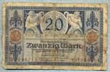 349 BANCNOTA - GERMANIA - 20 MARK - anul 1915 -SERIA 1644314 -starea care se vede