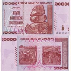 ZIMBABWE 5.000.000.000 dollars 2008 UNC!!! foto