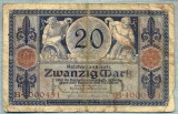 346 BANCNOTA - GERMANIA - 20 MARK - anul 1915 -SERIA 4000451 -starea care se vede