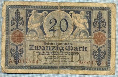 361 BANCNOTA - GERMANIA - 20 MARK - anul 1915 -SERIA 90447544 -starea care se vede foto