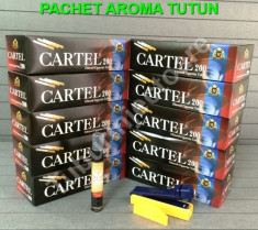 PACHET AVANTAJ AROMA 11 - Tuburi CARTEL (10 x 200) + INJECTOR tutun + Aroma SMOKS 30ml la alegere foto