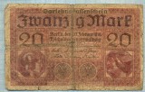 373 BANCNOTA - GERMANIA - 20 MARK - anul 1918 -SERIA 6333392 -starea care se vede