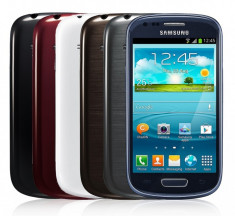 Samsung galaxy s3 mini,nou,husa flip, in tipla,alb,liber de re?ea,trimit prin garantia okazii foto