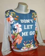 Bluza Dama cu logo &amp;quot;Don&amp;#039;t let me go&amp;quot; Springfield foto