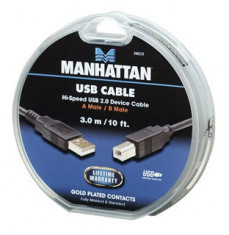 Cablu USB A male - B male Manhattan 390231 foto