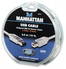 Cablu USB A male - B male Manhattan 390170 foto