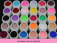 Set gel uv color geluri colorate 30 bucati culori Ez Flow 8lm SUA kit unghii false tehnice foto