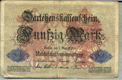 442 BANCNOTA - GERMANIA - 100 MARK - anul 1914 -SERIA 3272948 -starea care se vede foto