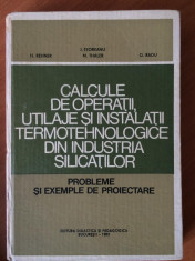 Calcule de operatii utilaje si instalatii termotehnologice din industria silicatilor foto