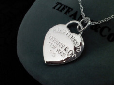 Pandantiv Inima Tiffany cu Lantisor Argint 925 foto
