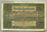 395 BANCNOTA - GERMANIA - 10 MARK - anul 1920 -SERIA 3275939 -starea care se vede