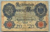 389 BANCNOTA - GERMANIA - 20 MARK - anul 1914 -SERIA 3512301 -starea care se vede