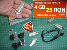 Memory stick Infotech 4 GB cu lanyard, cu/fara personalizare, 500 buc in stoc foto